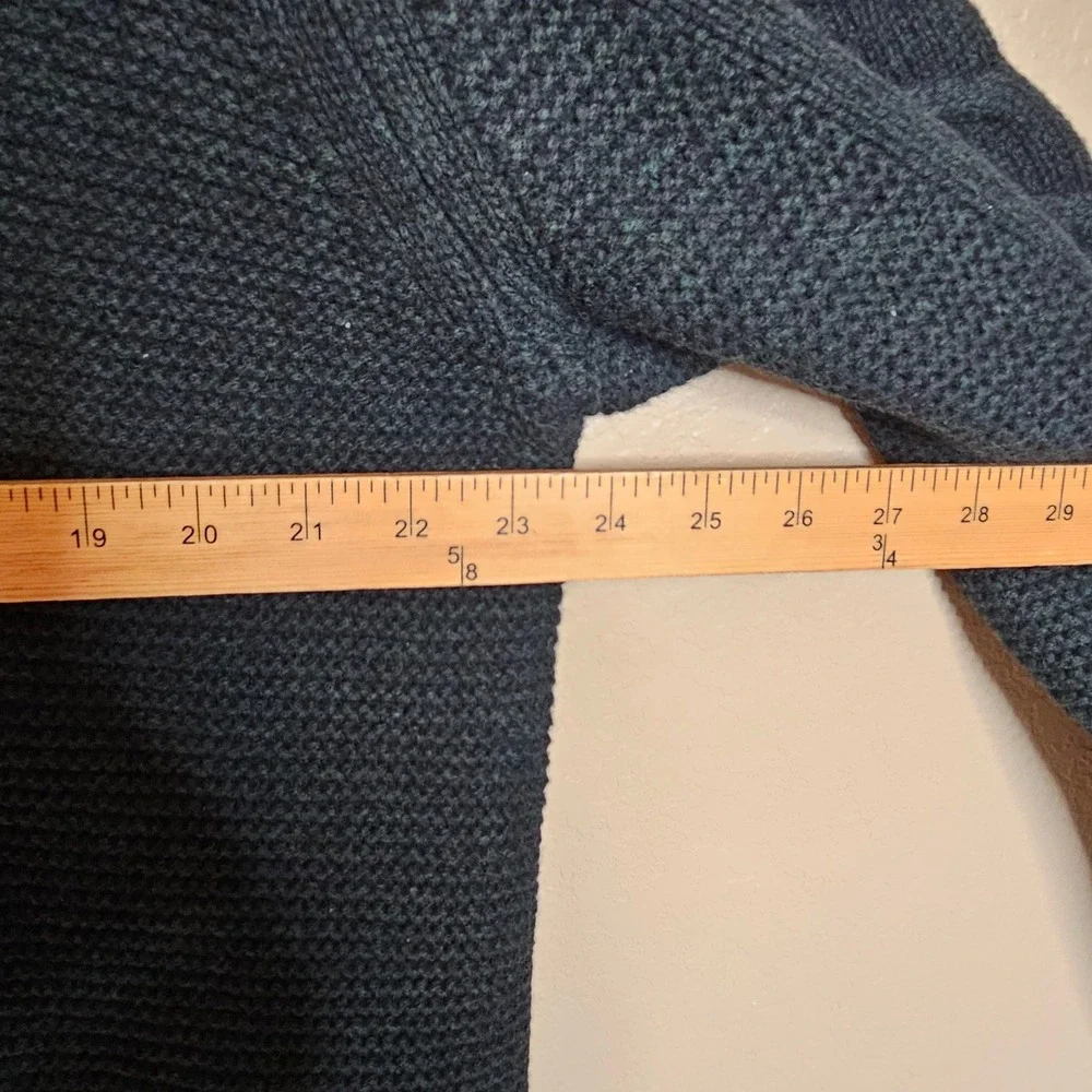 NWT Banana Republic Mens Green Italian Merino Wool Cable Knit Sweater Large
